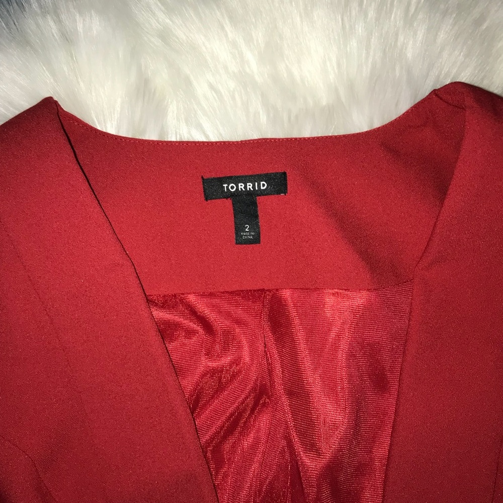 SOLD Torrid red blazer - Picture 2 of 4